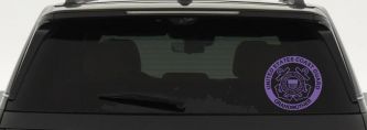 United States Coast Guard Grandmother Military Car or Truck Window Decal Sticker (Purple)