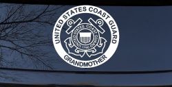 United States Coast Guard Grandmother Military Car or Truck Window Decal Sticker