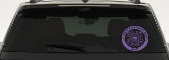United States Coast Guard Aunt Military Car or Truck Window Vinyl Decal Sticker (Purple)