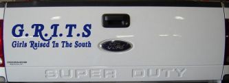 GRITS Girls Raised In The South Country Car or Truck Window Decal Sticker (Navy)