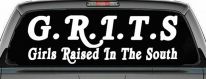 GRITS Girls Raised In The South Country Car or Truck Window Decal Sticker