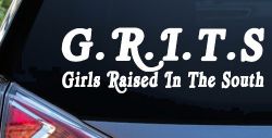GRITS Girls Raised In The South Country Car or Truck Window Decal Sticker