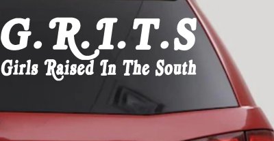 GRITS Girls Raised In The South Country Car or Truck Window Vinyl Decal Sticker
