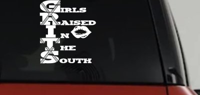 GRITS Girls Raised In The South Country Car or Truck Window Vinyl Decal Sticker