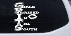 GRITS Girls Raised In The South Country Car or Truck Window Decal Sticker