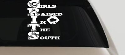 GRITS Girls Raised In The South Country Car or Truck Window Vinyl Decal Sticker