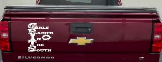 GRITS Girls Raised In The South Country Car or Truck Window Decal Sticker (White)