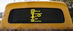 GRITS Girls Raised In The South Country Car or Truck Window Decal Sticker (Yellow)