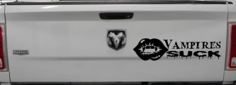 Funny Vampires Suck Car or Truck Window Decal Sticker (Black)