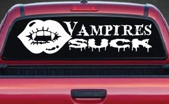 Funny Vampires Suck Car or Truck Window Decal Sticker