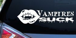 Funny Vampires Suck Car or Truck Window Decal Sticker