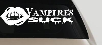 Funny Vampires Suck Car or Truck Window Vinyl Decal Sticker