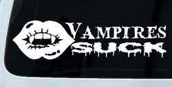 Funny Vampires Suck Car or Truck Window Decal Sticker