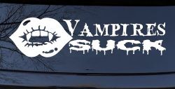Funny Vampires Suck Car or Truck Window Decal Sticker