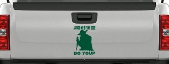 Yoda Judge Me By My Size Do You Funny Car or Truck Window Decal Sticker (Dark Green)