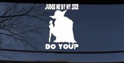 Yoda Judge Me By My Size Do You Funny Car or Truck Window Decal Sticker