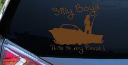 Silly Boys This Is My Boat Car or Truck Window Vinyl Decal Sticker (Copper)