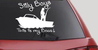 Silly Boys This Is My Boat Car or Truck Window Vinyl Decal Sticker