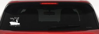 Silly Boys This Is My Boat Car or Truck Window Decal Sticker (White)