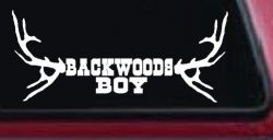 Backwoods Boy With Deer Horns Country Car or Truck Window Decal Sticker