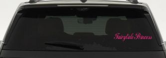 Fairytale Princess Car or Truck Window Decal Sticker (Hot Pink)