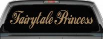 Fairytale Princess Car or Truck Window Decal Sticker (Light Brown)