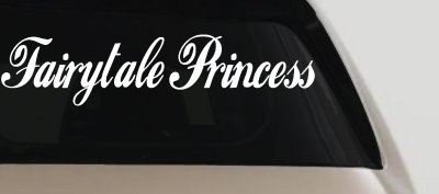 Fairytale Princess Car or Truck Window Vinyl Decal Sticker