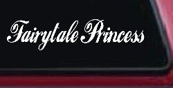 Fairytale Princess Car or Truck Window Decal Sticker