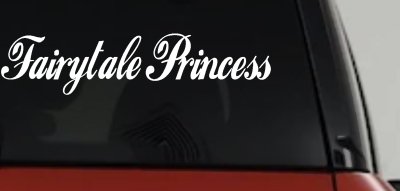 Fairytale Princess Car or Truck Window Vinyl Decal Sticker