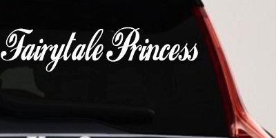 Fairytale Princess Car or Truck Window Vinyl Decal Sticker
