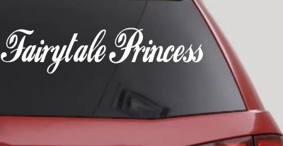 Fairytale Princess Car or Truck Window Vinyl Decal Sticker