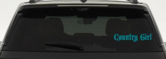 Country Girl Car or Truck Window Decal Sticker (Turquoise Blue)