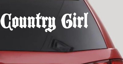 Country Girl Car or Truck Window Vinyl Decal Sticker