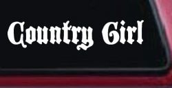 Country Girl Car or Truck Window Decal Sticker