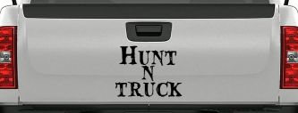 Hunt N Truck Hunting Car or Truck Window Decal Sticker (Black)