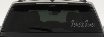 Redneck Romeo Country Car or Truck Window Decal Sticker (Silver)