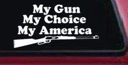 My Gun My Choice My America Hunting Car or Truck Window Decal Sticker