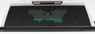No Road No Problem Off Road Car or Truck Window Decal Sticker (Turquoise)