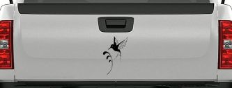 Hummingbird Car or Truck Window Vinyl Decal Sticker (Black)