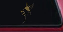 Hummingbird Car or Truck Window Decal Sticker (Gold)