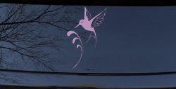 Hummingbird Car or Truck Window Vinyl Decal Sticker (Lilac)