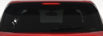 Hummingbird Car or Truck Window Decal Sticker (White)