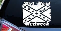 Dirt Road Redneck Rebel Flag Country Car or Truck Window Decal Sticker