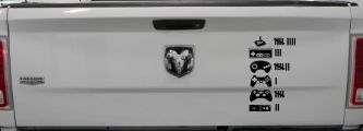 Video Game Controller Keeping Count Funny Car or Truck Window Decal Sticker (Black)