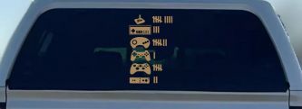 Video Game Controller Keeping Count Funny Car or Truck Window Decal Sticker (Light Brown)
