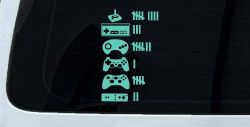 Video Game Controller Keeping Count Funny Car or Truck Window Decal Sticker (Mint)
