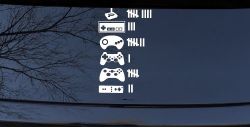 Video Game Controller Keeping Count Funny Car or Truck Window Decal Sticker