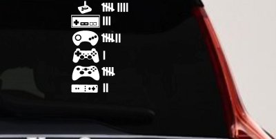 Video Game Controller Keeping Count Funny Car or Truck Window Vinyl Decal Sticker