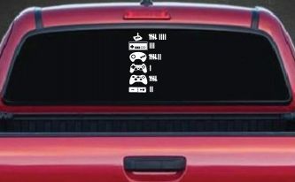 Video Game Controller Keeping Count Funny Car or Truck Window Decal Sticker