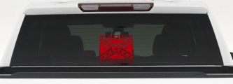 Heritage Not Prejudice Confederate Flag Country Car or Truck Window Decal Sticker (Red)